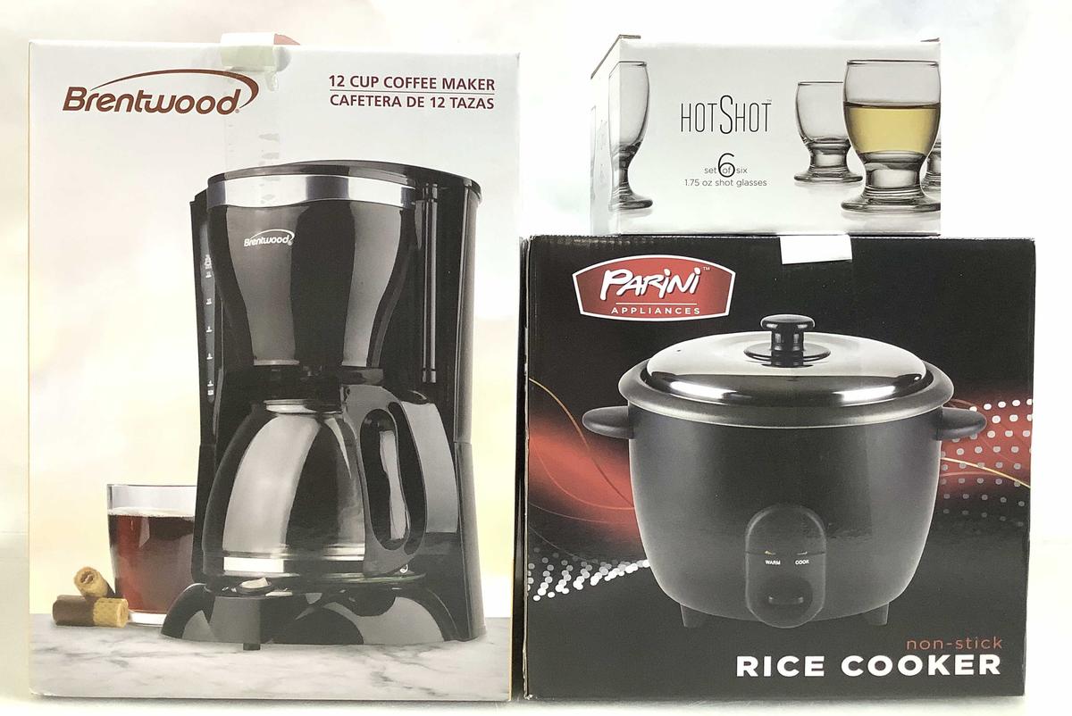 (3pc) Parini Rice Cooker & Coffee Maker