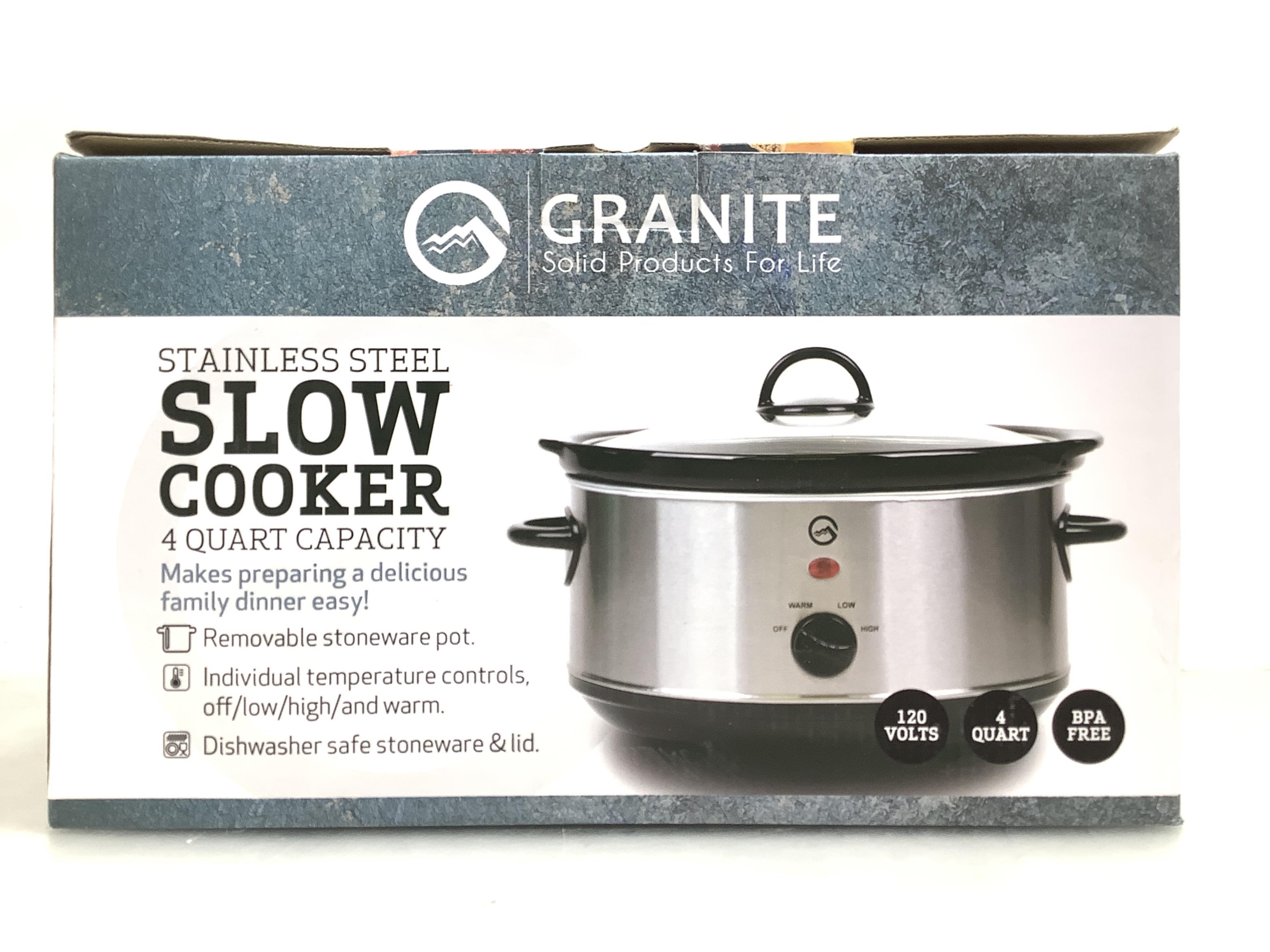 Granite Stainless Steel 4 Quart Slow Cooker