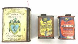 (7pc) Vintage Oil Tin Cans