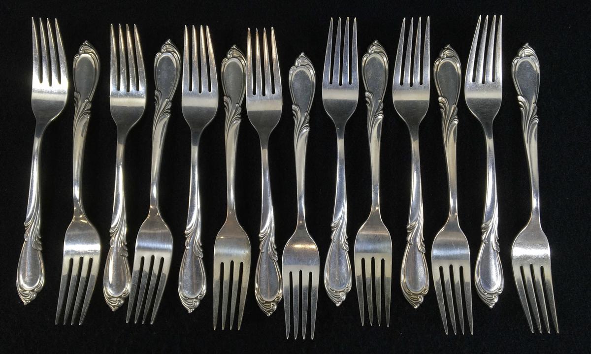 (14) International Sterling Silver Dinner Forks