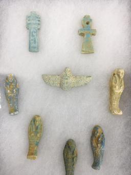 (13) Vintage Egyptian Style Sarcophagus Pendants