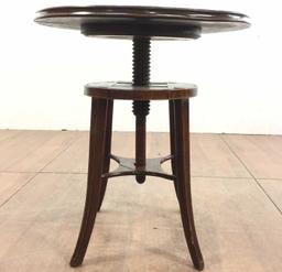 Vintage Walnut Screw Top Tea Table