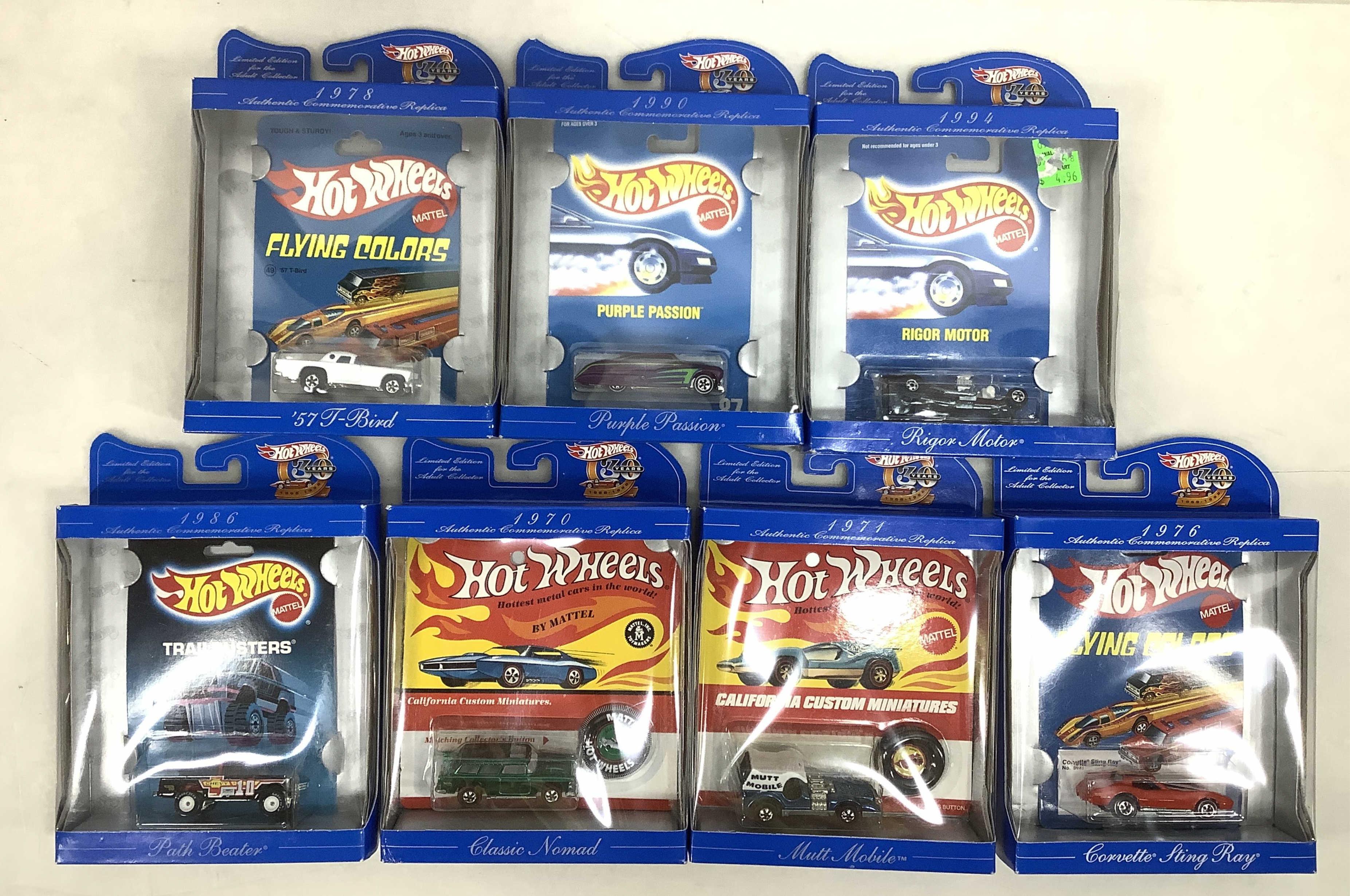 (7pc) Collectors Favorites Hot Wheels Model Cars