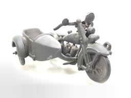 (4 Pc) Vintage Cast Iron Farm & Motorcycle Toys
