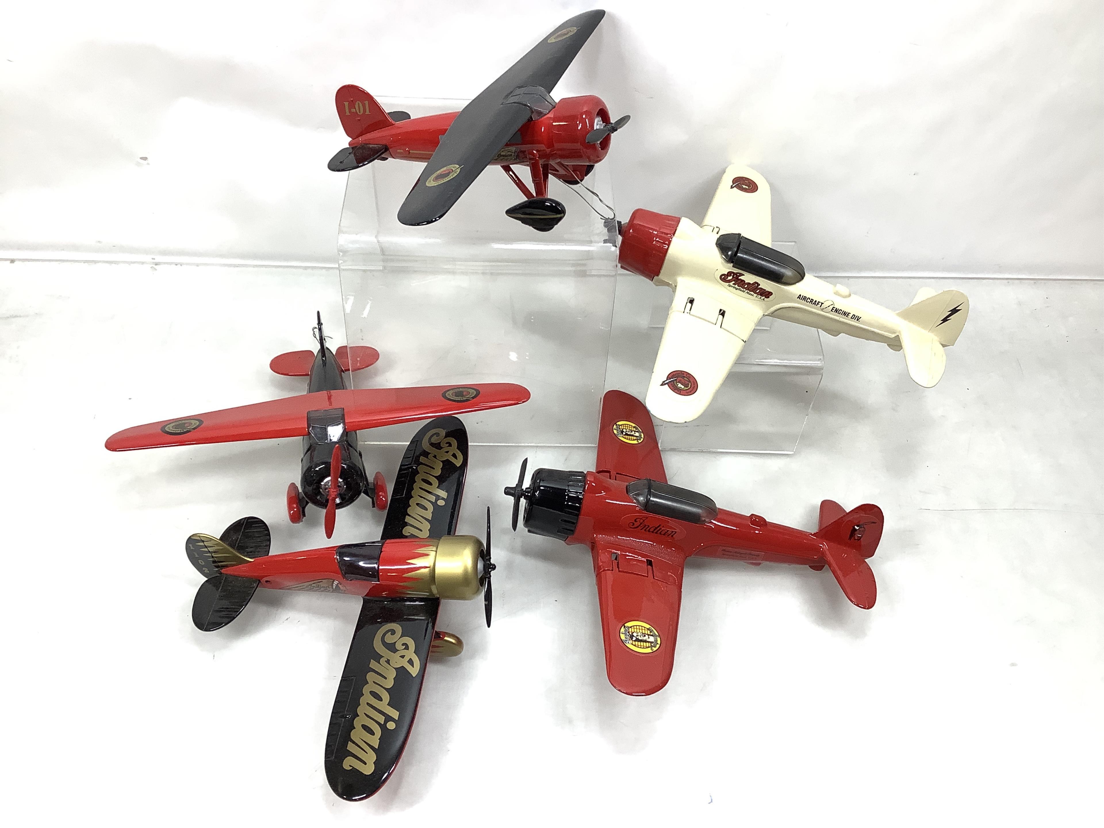 (5 Pc) Indian Motorcycles Die Cast Airplanes