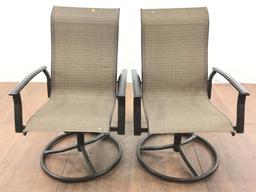 (2) Swivel Patio Arm Chairs