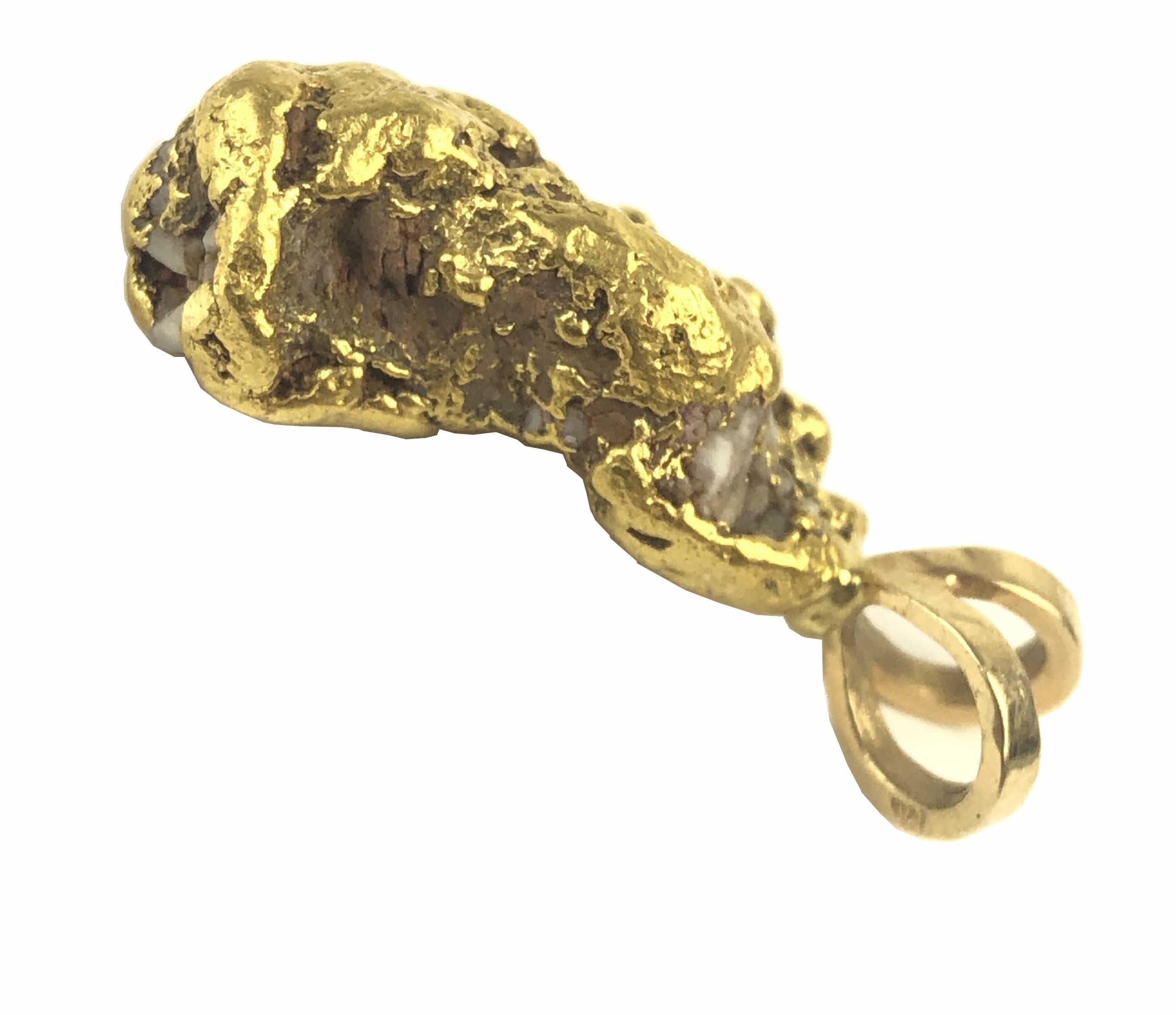 22kt Gold Natural Gold Nugget Pendant