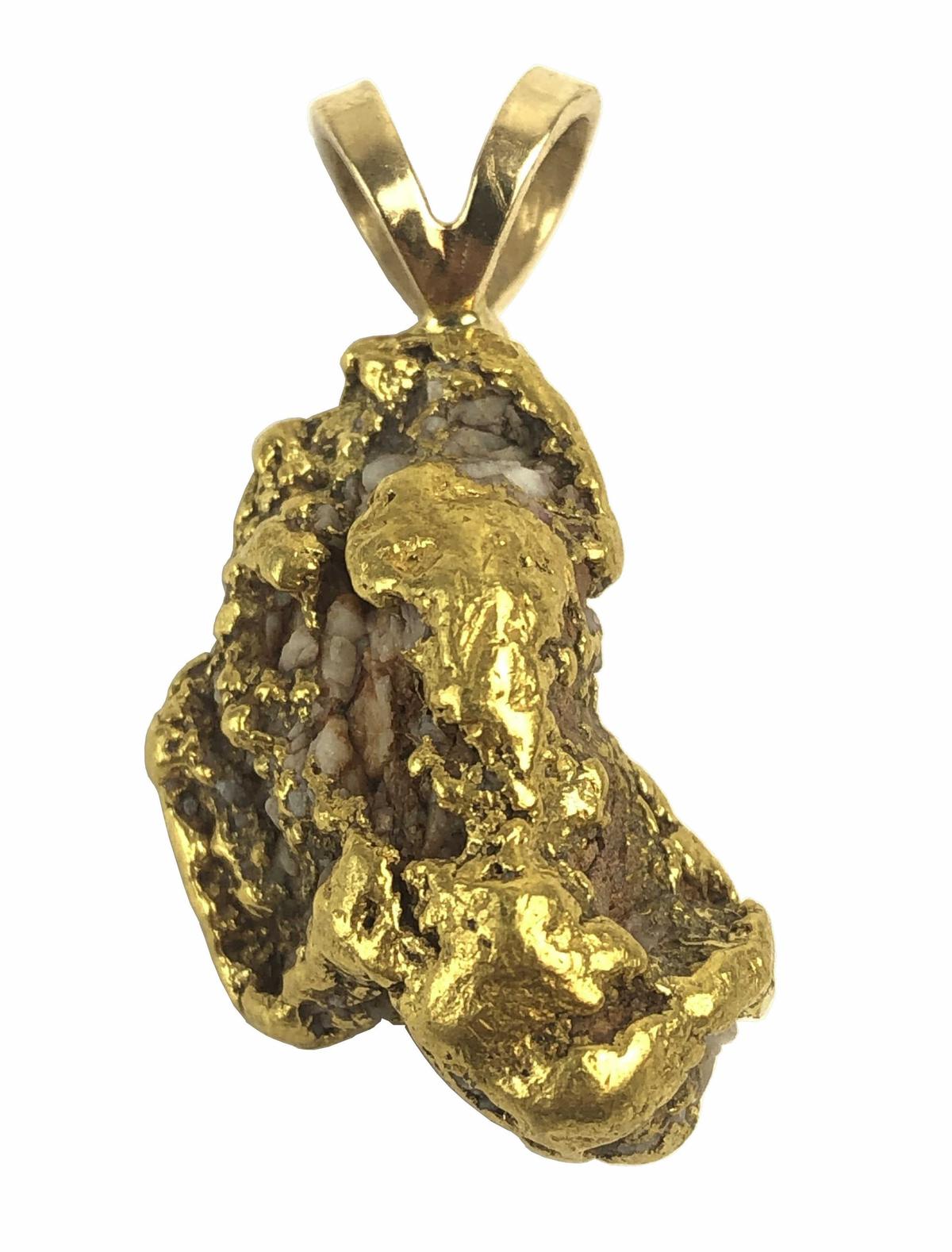 22kt Gold Natural Gold Nugget Pendant