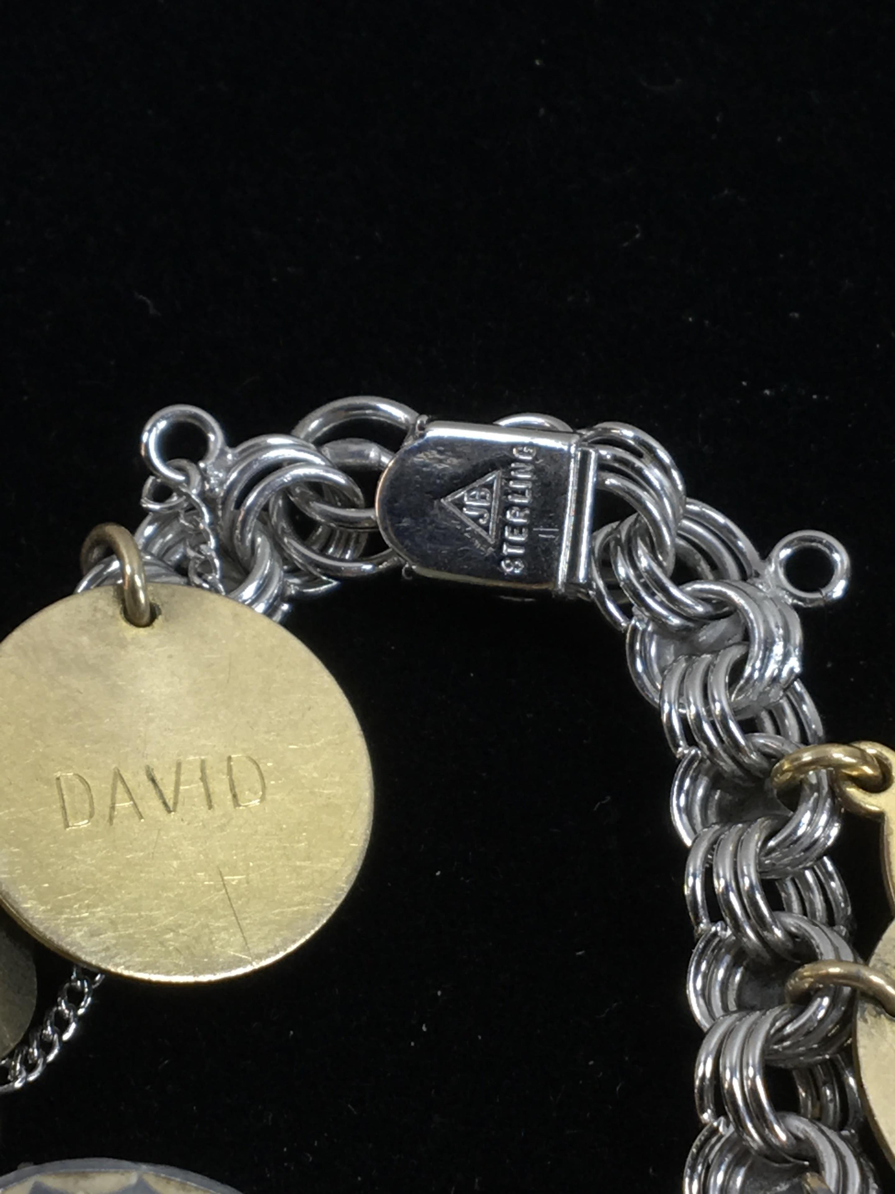 Sterling Silver & Gold Filled Charm Bracelet