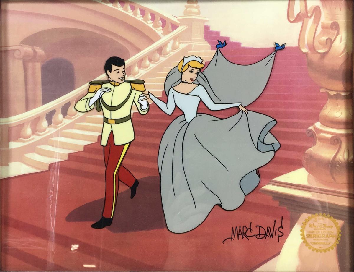 Marc Davis Autographed Cinderella Serigraph