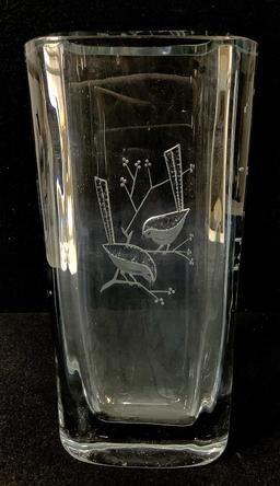 Mid Century Stormberg Crystal Vase