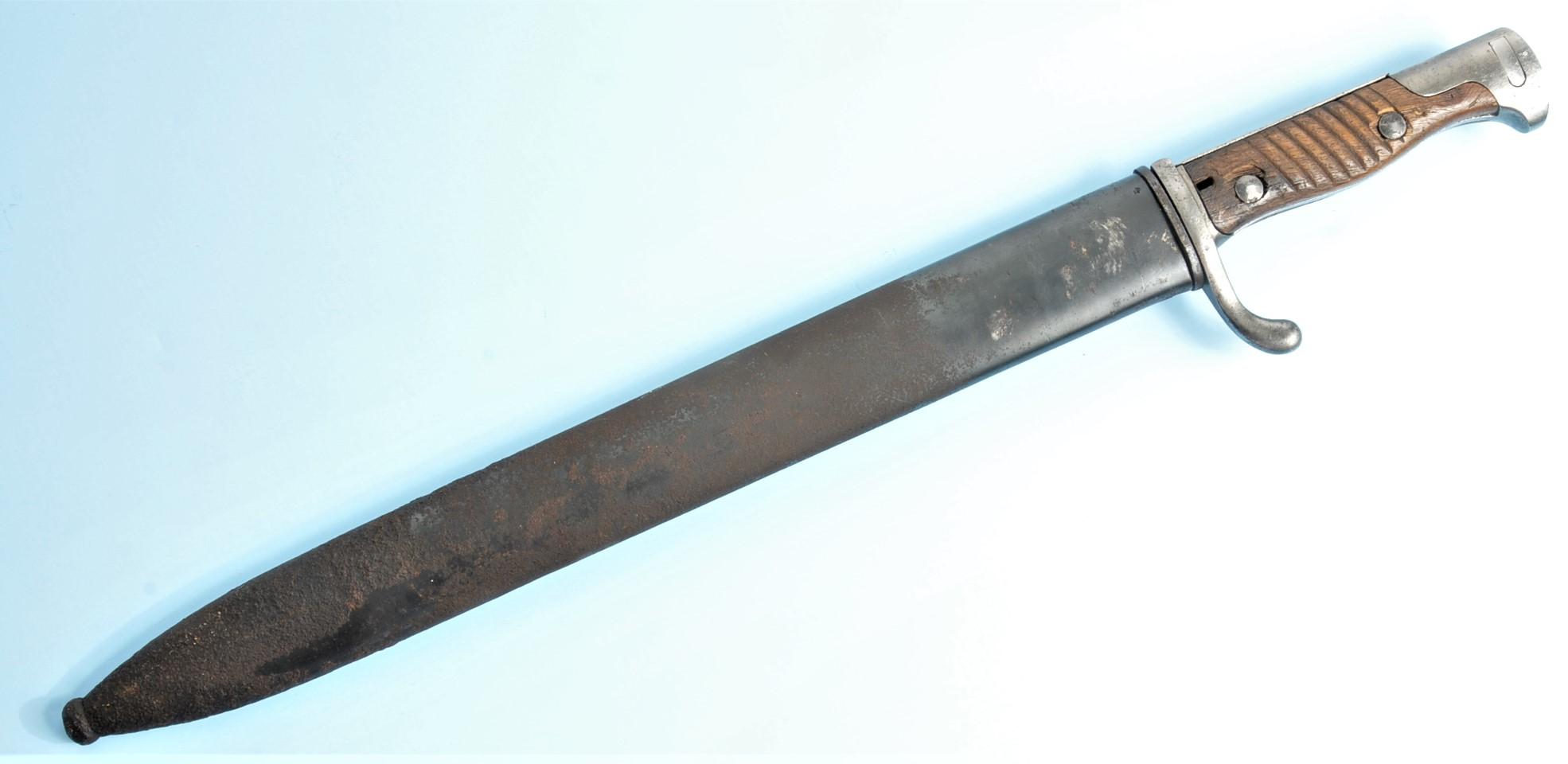 Imperial German Military WWI era Gew-98 Mauser Rifle "Butcher Blade" Bayonet (A)